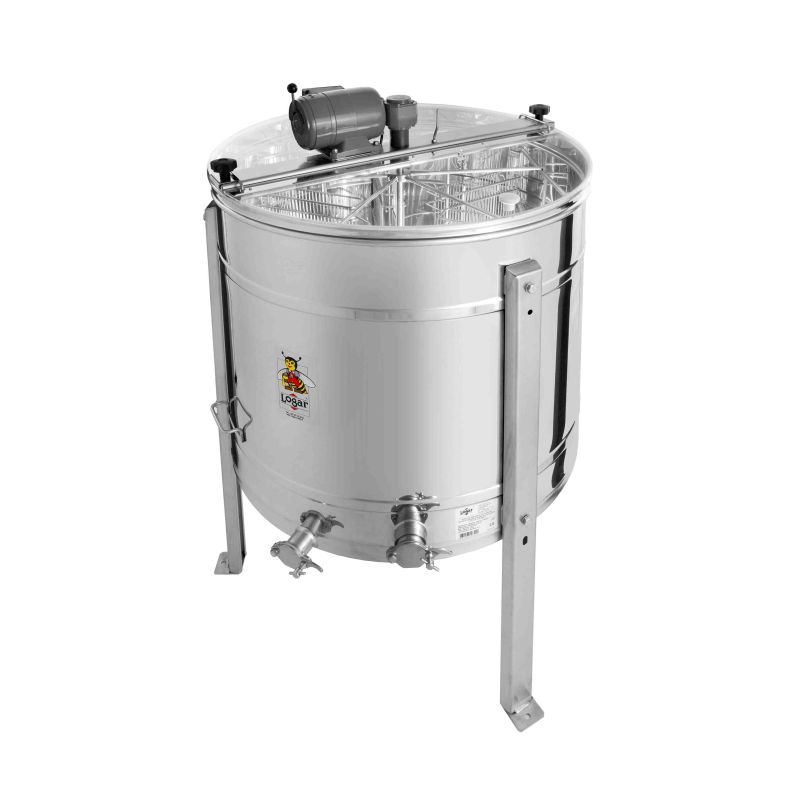 Logar 6-frame self-reversing honey extractor, 76 cm drum, 110 W motor, frames 24 x 48 cm