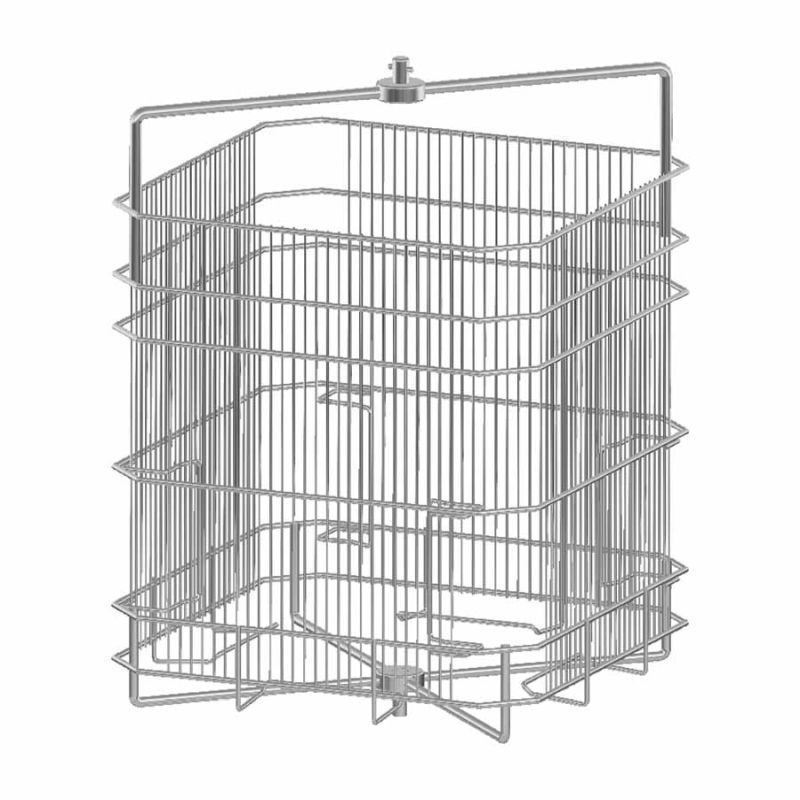 Logar 4-frame basket without central axle, 30 x 41 cm, Ø52, stainless steel
