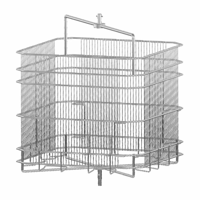 Logar 4-frame basket without central axle, 37 x 41 cm, Ø63 cm, stainless steel