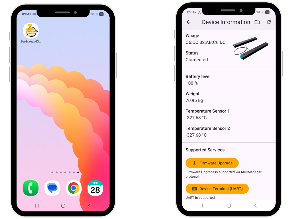 Firmware Upgrade BeeScales Compact