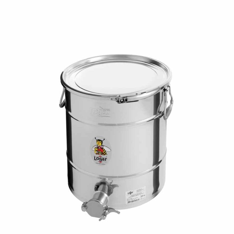 Logar 35 kg Filling Container with Clamp Ring Closure, Stainless Steel