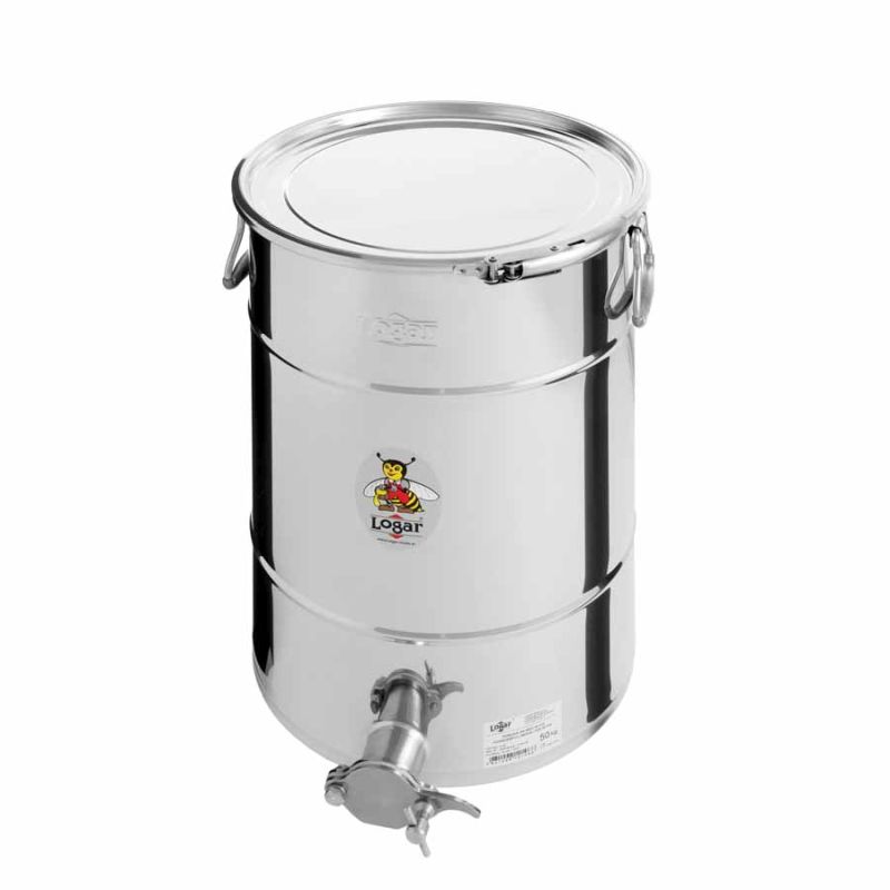 Logar Honey Filling Container 50 kg with Clamp Ring and Gasket