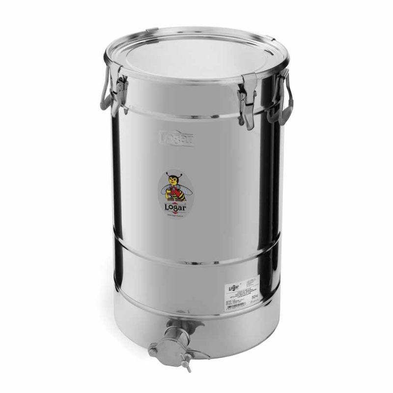 Logar Filling Container 50 kg with Sloped Bottom, 4 Clamp Fasteners